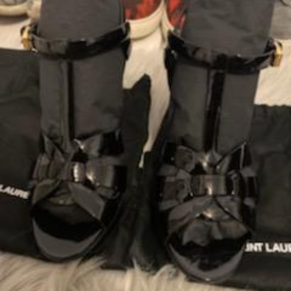 Saint Laurent Tribute 75 Patent Sandal